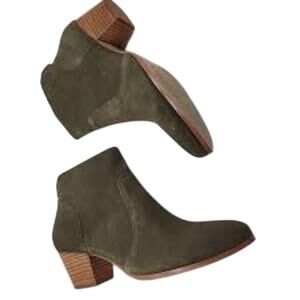 Green Violet & Red Suede Cupid Booties
